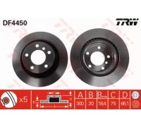 Тормозной диск TRW DF4450 DF4450 TRW - купить в магазине запчастей по Украине