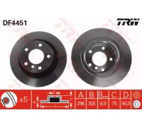 Тормозной диск TRW DF4451 DF4451 TRW - купить в магазине запчастей по Украине