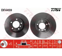 Тормозной диск TRW DF4459 DF4459 TRW - купить в магазине запчастей по Украине