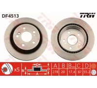Тормозной диск TRW DF4513 DF4513 TRW - купить в магазине запчастей по Украине