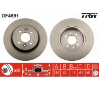 Тормозной диск TRW DF4691 DF4691 TRW - купить в магазине запчастей по Украине
