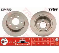 Тормозной диск TRW DF4750 DF4750 TRW - купить в магазине запчастей по Украине