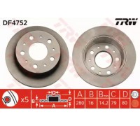 Тормозной диск TRW DF4752 DF4752 TRW - купить в магазине запчастей по Украине