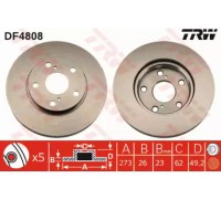 Тормозной диск TRW DF4808 DF4808 TRW - купить в магазине запчастей по Украине