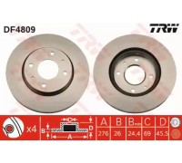 Тормозной диск TRW DF4809 DF4809 TRW - купить в магазине запчастей по Украине