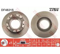 Тормозной диск TRW DF4821S DF4821S TRW - купить в магазине запчастей по Украине