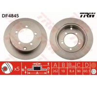 Тормозной диск TRW DF4845 DF4845 TRW - купить в магазине запчастей по Украине