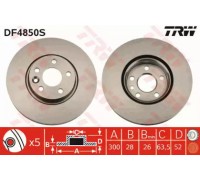 Тормозной диск TRW DF4850S DF4850S TRW - купить в магазине запчастей по Украине