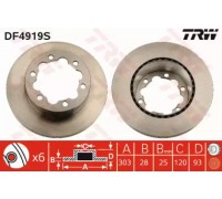 Тормозной диск TRW DF4919S DF4919S TRW - купить в магазине запчастей по Украине