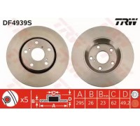 Тормозной диск TRW DF4939S DF4939S TRW - купить в магазине запчастей по Украине