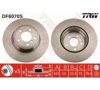 Тормозной диск TRW DF6070S DF6070S TRW - купить в магазине запчастей по Украине