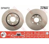 Тормозной диск TRW DF6072 DF6072 TRW - купить в магазине запчастей по Украине