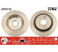 Тормозной диск TRW DF6112 DF6112 TRW - купить в магазине запчастей по Украине