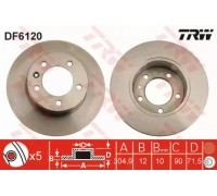 Тормозной диск TRW DF6120 DF6120 TRW - купить в магазине запчастей по Украине