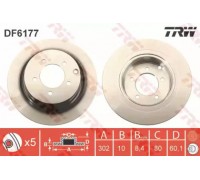 Тормозной диск TRW DF6177 DF6177 TRW - купить в магазине запчастей по Украине