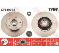 Тормозной диск TRW DF6190BS DF6190BS TRW - купить в магазине запчастей по Украине
