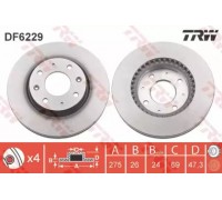 Тормозной диск TRW DF6229 DF6229 TRW - купить в магазине запчастей по Украине