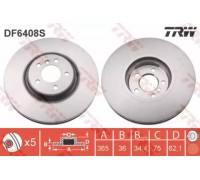 Тормозной диск TRW DF6408S DF6408S TRW - купить в магазине запчастей по Украине