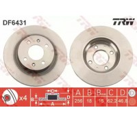Тормозной диск TRW DF6431 DF6431 TRW - купить в магазине запчастей по Украине