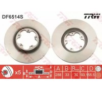 Тормозной диск TRW DF6514S DF6514S TRW - купить в магазине запчастей по Украине