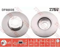 Тормозной диск TRW DF6603S DF6603S TRW - купить в магазине запчастей по Украине