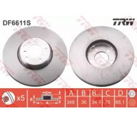 Тормозной диск TRW DF6611S DF6611S TRW - купить в магазине запчастей по Украине