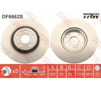 Тормозной диск TRW DF6662S DF6662S TRW - купить в магазине запчастей по Украине