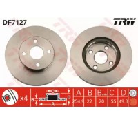 Тормозной диск TRW DF7127 DF7127 TRW - купить в магазине запчастей по Украине
