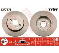 Тормозной диск TRW DF7178 DF7178 TRW - купить в магазине запчастей по Украине