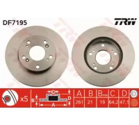 Тормозной диск TRW DF7195 DF7195 TRW - купить в магазине запчастей по Украине