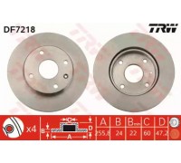 Тормозной диск TRW DF7218 DF7218 TRW - купить в магазине запчастей по Украине