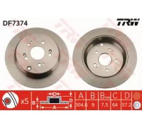 Тормозной диск TRW DF7374 DF7374 TRW - купить в магазине запчастей по Украине
