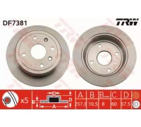 Тормозной диск TRW DF7381 DF7381 TRW - купить в магазине запчастей по Украине