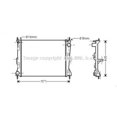 Радиатор, охлаждение двигателя DN2235 AVA QUALITY COOLING - купить в магазине запчастей по Украине