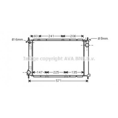 Радиатор, охлаждение двигателя DN2250 AVA QUALITY COOLING - купить в магазине запчастей по Украине