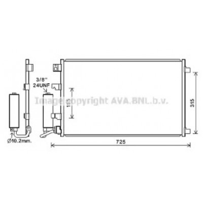 Конденсатор, кондиционер DN5420D AVA QUALITY COOLING - купити в магазині запчастин по Україні