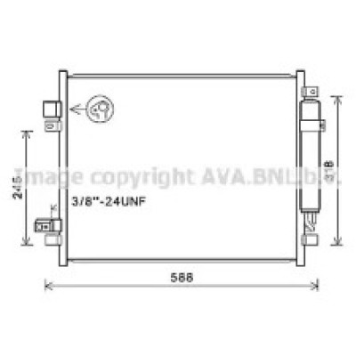 Конденсатор, кондиционер DN5428D AVA QUALITY COOLING - купить в магазине запчастей по Украине