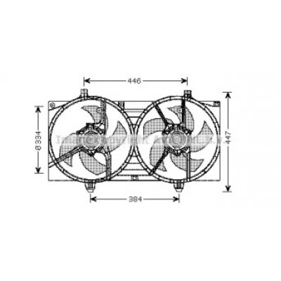 Вентилятор, охлаждение двигателя DN7528 AVA QUALITY COOLING - купить в магазине запчастей по Украине