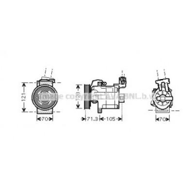 Компрессор, кондиционер DNK306 AVA QUALITY COOLING - купить в магазине запчастей по Украине