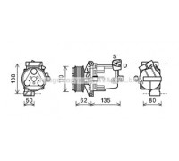 Компрессор, кондиционер AVA QUALITY COOLING DNK342 DNK342 AVA QUALITY COOLING - купить в магазине запчастей по Украине