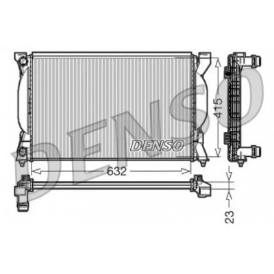 Радиатор, охлаждение двигателя DRM02035 DENSO - купить в магазине запчастей по Украине