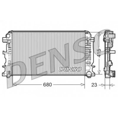 Радиатор, охлаждение двигателя DRM17018 DENSO - купить в магазине запчастей по Украине
