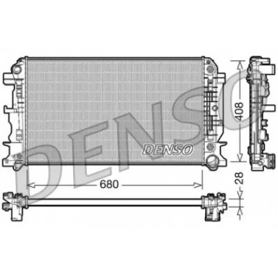 Радиатор, охлаждение двигателя DRM17044 DENSO - купить в магазине запчастей по Украине