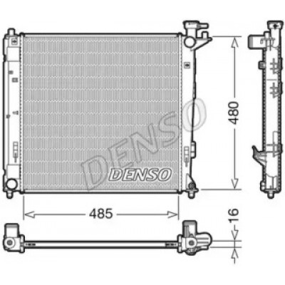Радиатор, охлаждение двигателя DRM41008 DENSO - купить в магазине запчастей по Украине