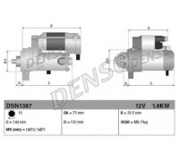 Стартер DENSO DSN1387 DSN1387 DENSO - купить в магазине запчастей по Украине
