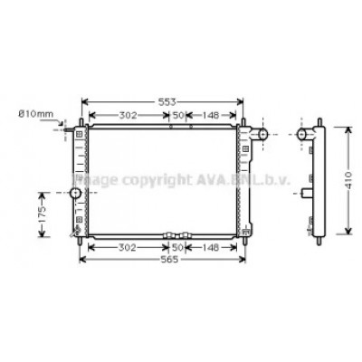 Радиатор, охлаждение двигателя DW2039 AVA QUALITY COOLING - купить в магазине запчастей по Украине