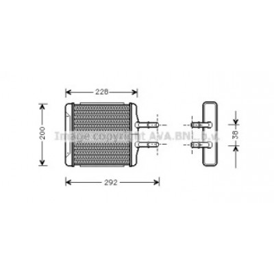 Теплообменник, отопление салона DW6027 AVA QUALITY COOLING - купить в магазине запчастей по Украине