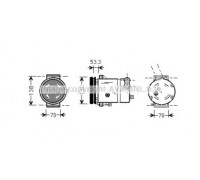 Компрессор, кондиционер AVA QUALITY COOLING DWK018 DWK018 AVA QUALITY COOLING - купить в магазине запчастей по Украине