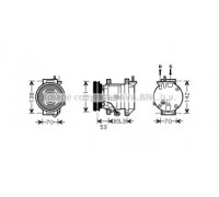 Компрессор, кондиционер AVA QUALITY COOLING DWK080 DWK080 AVA QUALITY COOLING - купить в магазине запчастей по Украине