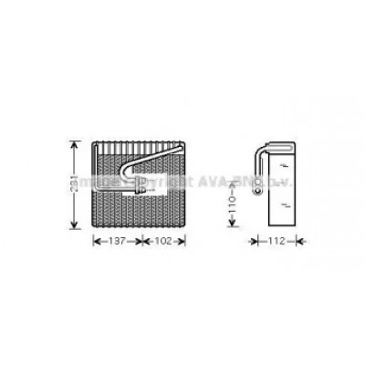 Испаритель, кондиционер DWV058 AVA QUALITY COOLING - купить в магазине запчастей по Украине